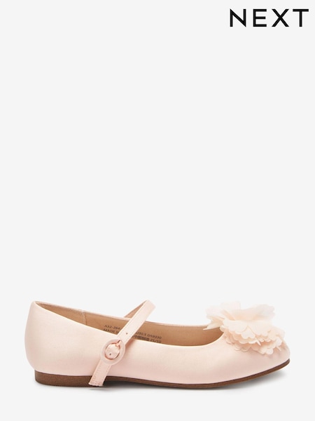 Blush Pink Stain Resistant Satin Corsage Bridesmaid Collection Occasion Mary Jane Shoes (A32264) | €11 - €14