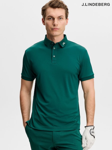 أخضر - Regular J.lindeberg Print Golf Polo Shirt