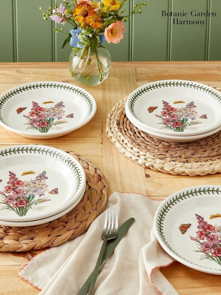 Portmeirion Set Of 6 Botanic Garden Side Plates Gladiolus