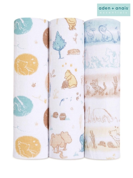 aden + anais™ Disney Baby Winnie In The Woods Large 100% Cotton Muslin Blankets 3 Pack (A32745) | 59 €