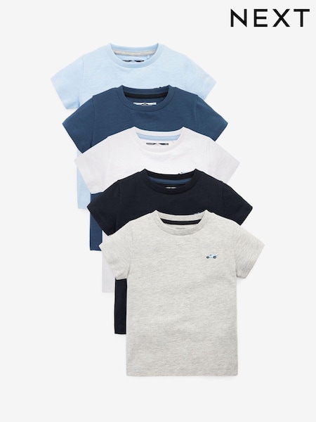 Azul - Pack de 5 camisetas de manga corta (3 meses-7 años) (A33198) | 22 € - 28 €