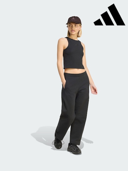 블랙 - Adidas Adidas Kit Small Logo Barrel Joggers