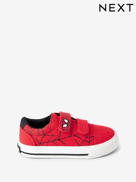 Red Spiderman Marvel Standard Fit (F) Strap Touch Fastening Shoes (A33824) | €7.50 - €8.50
