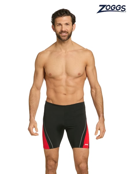 Black - Regular Zoggs Eaton 39cm Mid Jammer Ecolast+ Swimsuit