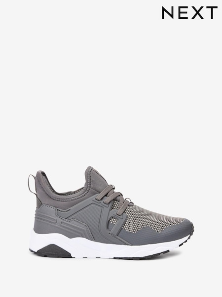 Grey Mesh Elastic Lace Trainers (A34132) | €17 - €30
