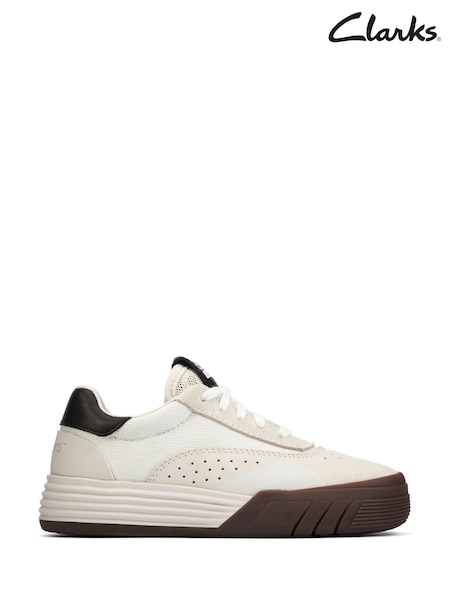 Alb - Pantofi sport din piele întoarsă Clarks Cica Skater (A34847) | 410 LEI