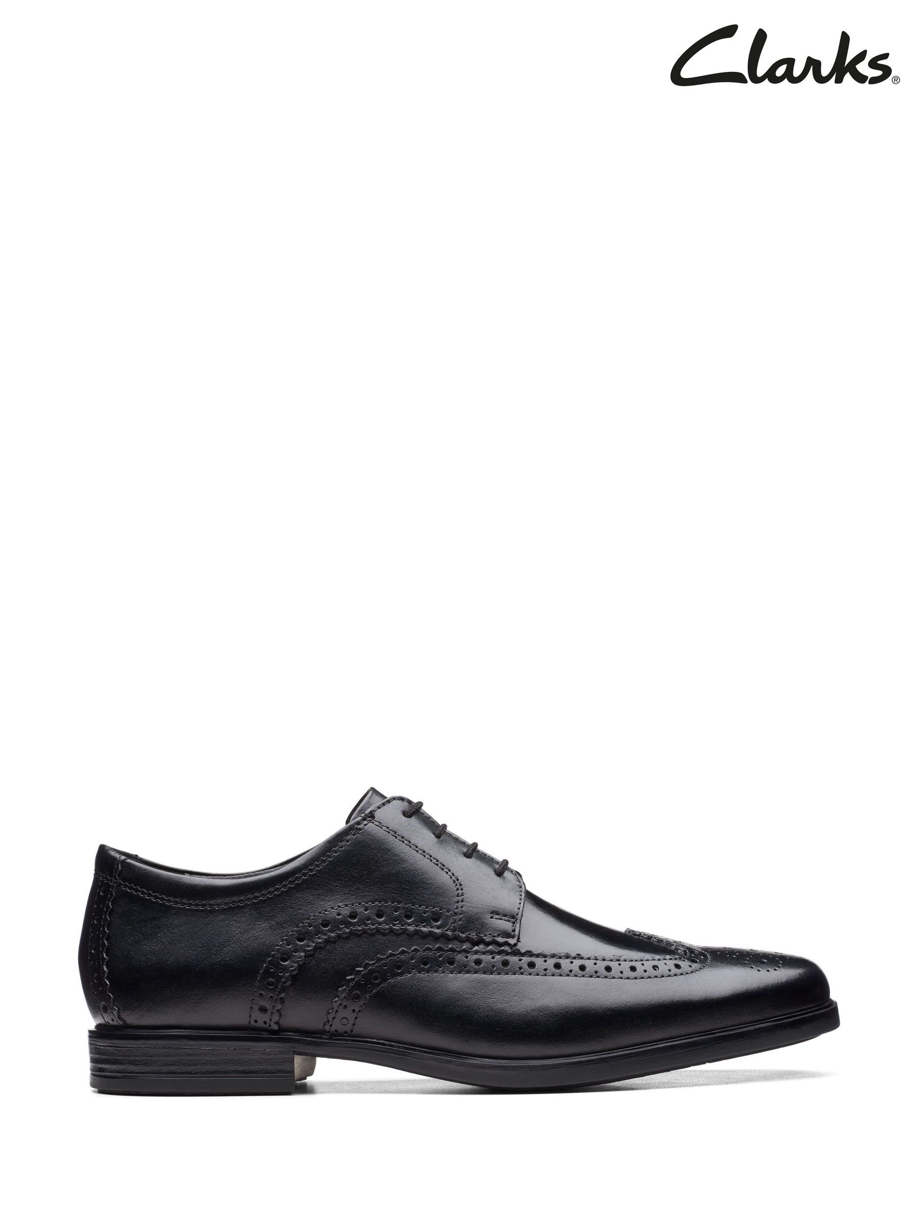Clarks Black Lace Up Plain Workwear Shoes Next Luxembourg