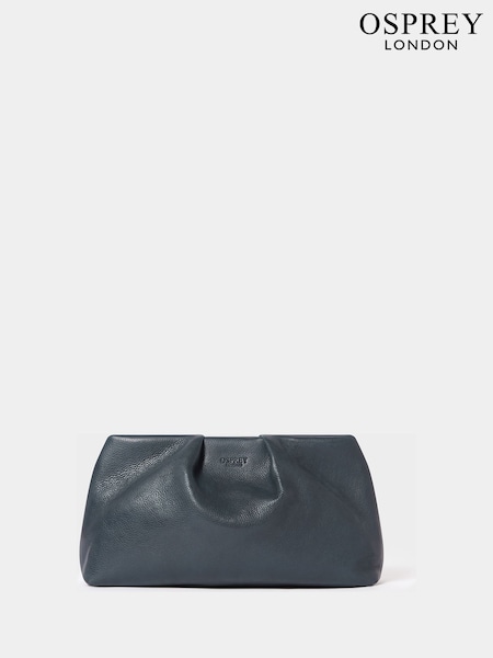Azul - Bolso cartera de piel plisada de Osprey London