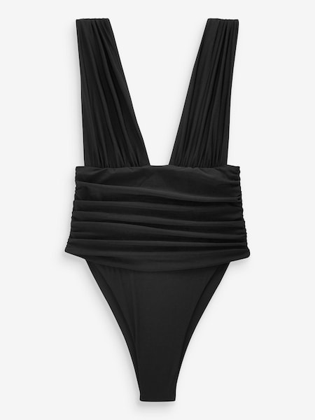 Guess Plunge Neck Black Swimsuit (A35858) | €44