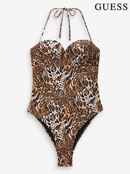 Guess Natural Animal Print Swimsuit (A35862) | €54