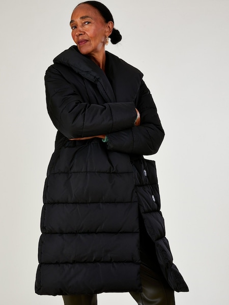 Monsoon Black Stitch Detail Stephie Padded Coat In Recycled Polyester (A35914) | €66