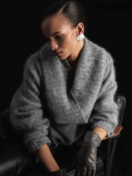 Grey - Atelier Brushed Cashmere Cowl-neck Jumper