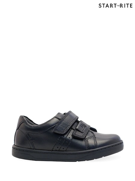 Start-Rite Explore Rip-Tape Black Leather Comfy School Shoes F Fit (A36325) | R$ 475
