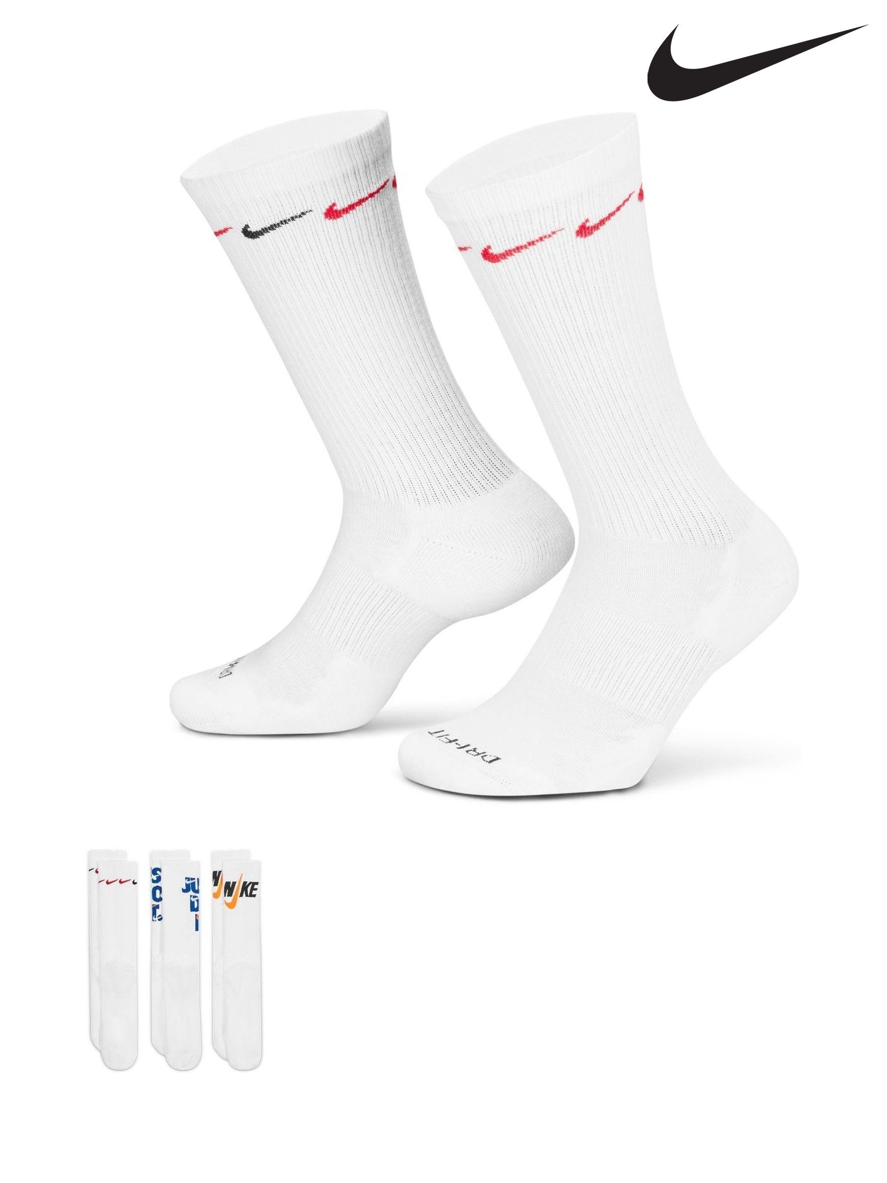 White nike trainer socks hot sale