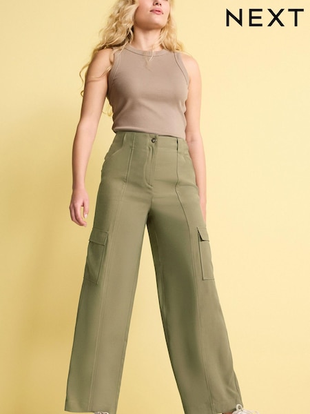 Grün - Tailored Utility Cargo Straight Trousers (A36630) | 4 €