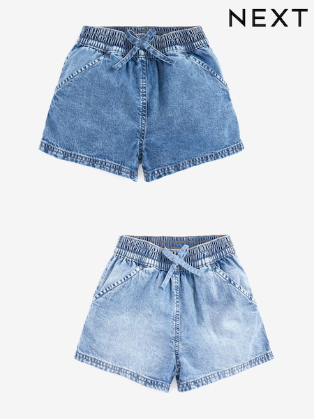 Azul medio - 100% Cotton Denim Shorts 2 Pack (3-16yrs) (A37212) | 24 € - 33 €