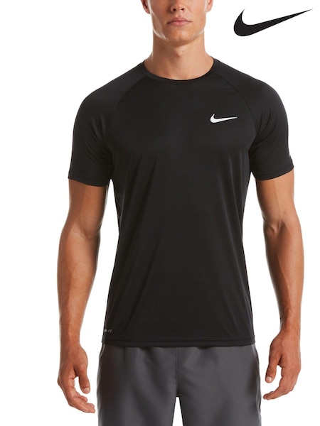 Nike Black Short Sleeve Hydroguard Sun Safe Rash Vest (A37600) | kr428