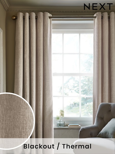 Heavyweight Chenille Eyelet Curtains (A37956) | € 88 - € 207