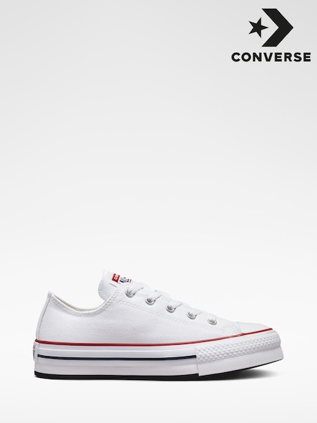 לבן - Converse Eva Lift Chuck Ox Youth Trainers (A39528) | ‏251‏₪