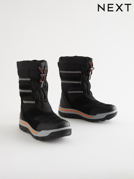 Black Water Resistant Thinsulate™ Warm Lined Snow Boots (A40322) | €27 - €30