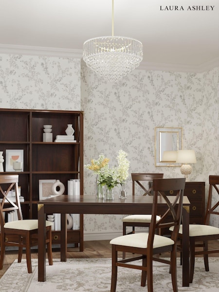Laura Ashley Dark Chestnut Balmoral 4-6 Seater Fixed Dining Table (A40624) | €1,002
