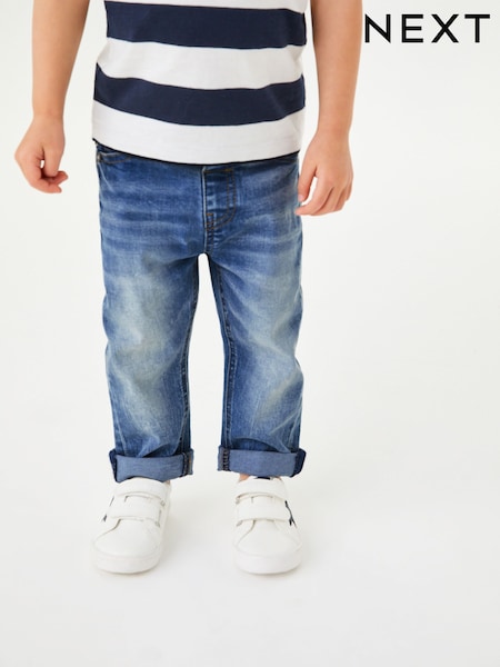 Albastru deschis - Blugi elastici confortabili (3luni-7ani) (A40677) | 58 LEI - 69 LEI