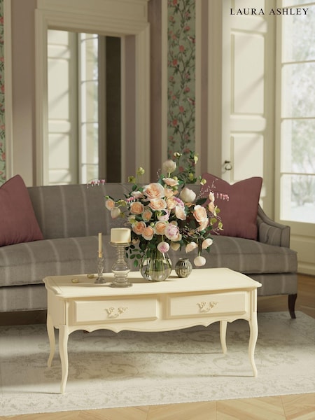 Laura Ashley Ivory Provencale 2 Drawer Coffee Table (A40741) | €948