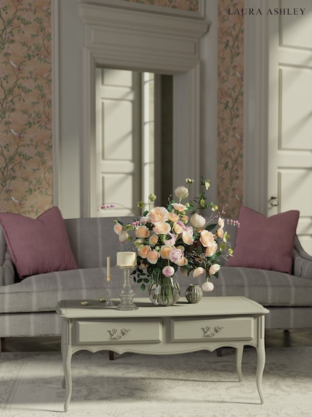 Laura Ashley Dove Grey Provencale 2 Drawer Coffee Table (A40764) | €391