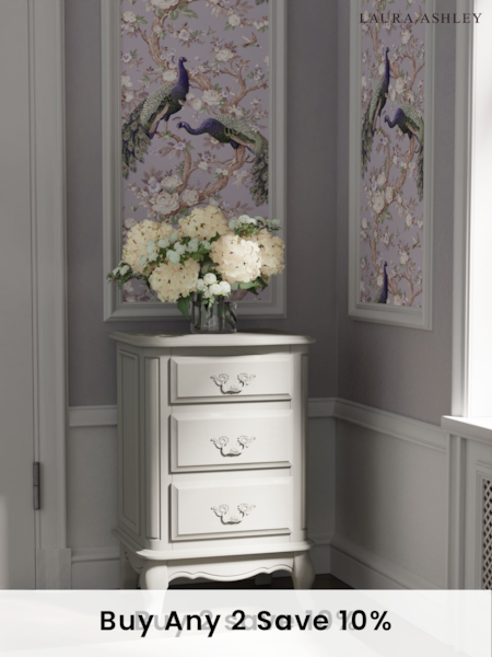 Laura Ashley Dove Grey Provencale 3 Drawer Bedside Chest (A40773) | €562