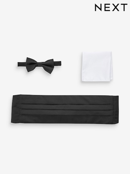 Black Cummerbund And Bow Tie Set (A41015) | $43