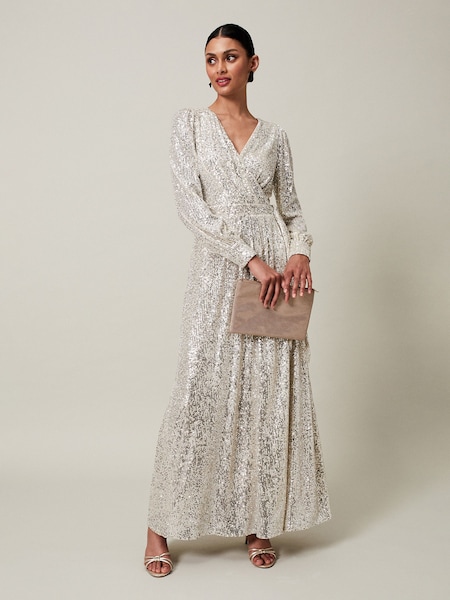 Phase Eight Metallic Amily Sequin Maxi Dress (A41608) | €133