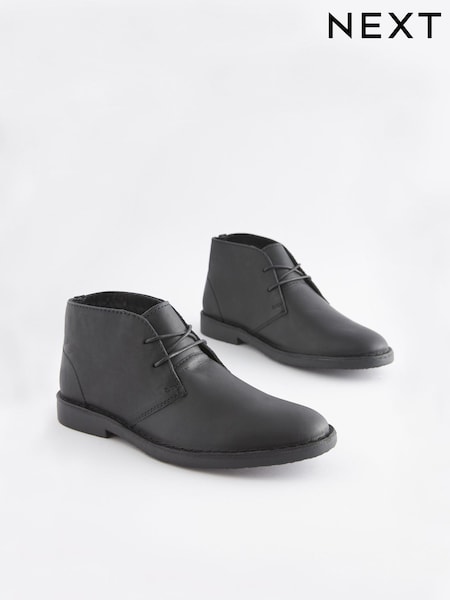 Schwarz - Leather Desert Boots (A42432) | 46 €
