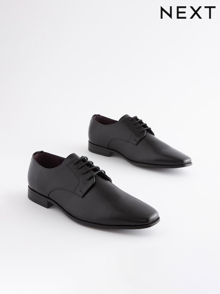Black Slim Square Derby Shoes (A42590) | 42 zł