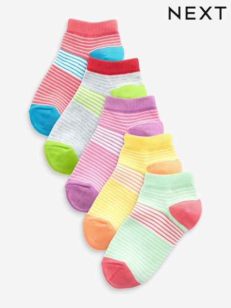 Multicolor - 5 Pack Cotton Rich Stripe Trainer Socks (A43313) | 8 € - 10 €