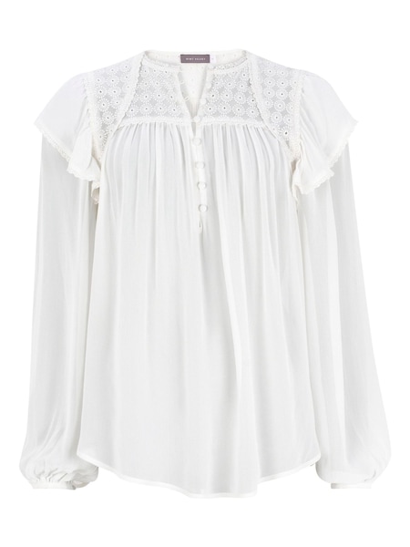 Mint Velvet White Floral Detail Blouse (A43527) | €56