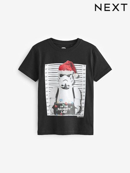 Stormtrooper Black Short Sleeve Christmas T-Shirt (3-16yrs) (A43726) | €8 - €11