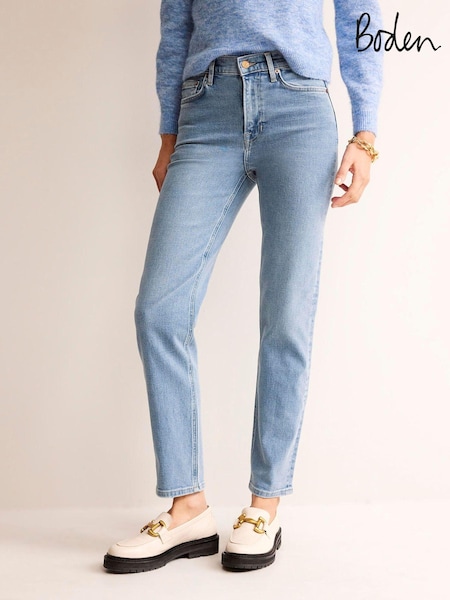 Boden Light Blue Mid Rise Slim Jeans (A43740) | €49
