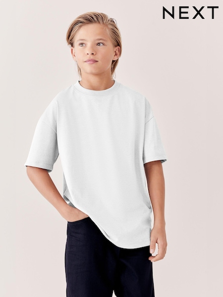أبيض - Short Sleeve T-Shirt (3-16yrs) (A43795) | ‏17 ر.ق. - ‏32 ر.ق.