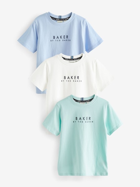 أزرق/ أخضر/ أبيض - حزمة من 3 تيشرتات بخامة %100 قطن من Baker by Ted Baker (A43807) | ‏125 د.إ.‏ - ‏142 د.إ.‏
