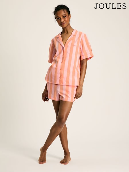 Joules Olivia Pink Striped Pyjama Set (A43817) | €41.50