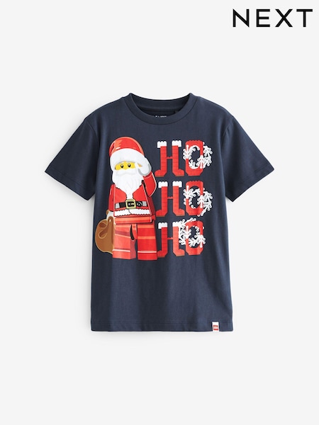 Navy Blue LEGO Christmas Short Sleeve T-Shirt (3-16yrs) (A44421) | €7 - €10