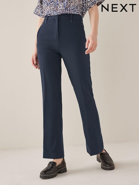 Navy Blue Tailored Elasticated Back Boot Cut Trousers (A44750) | €5