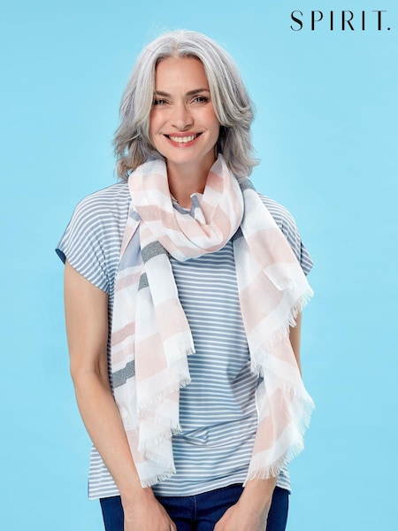 Spirit Blue Two-in-One Scarf Stripe Top (A45092) | €13