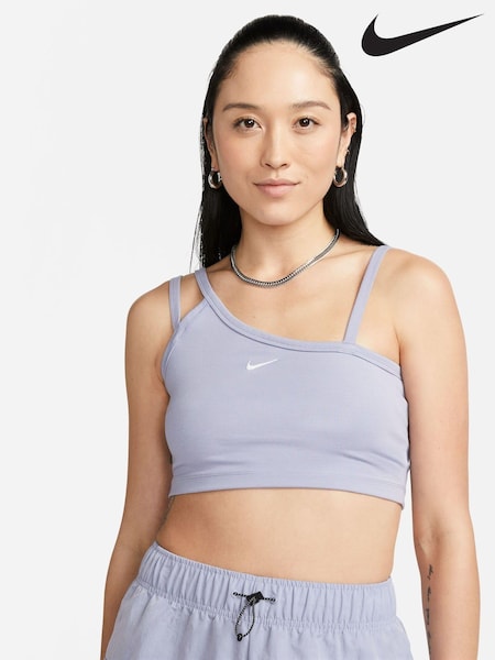 Nike Lilac Purple Modern Asymmetrical Cropped Tank Top (A47835) | €21