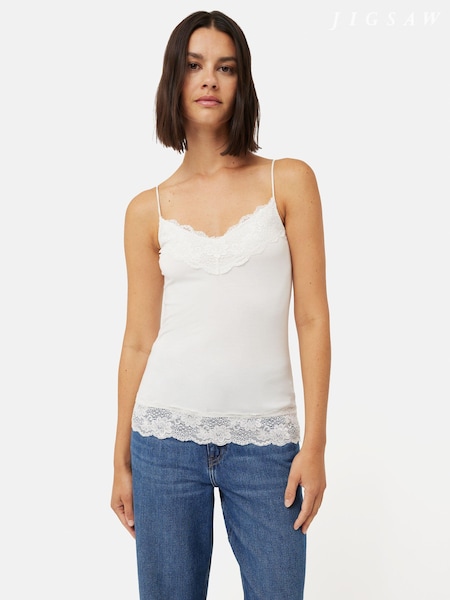 Jigsaw White Modal Lace Vest (A47872) | €24
