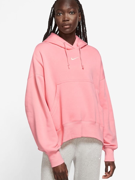 Nike Mid Pink Oversized Mini Swoosh Hoodie (A48013) | €23