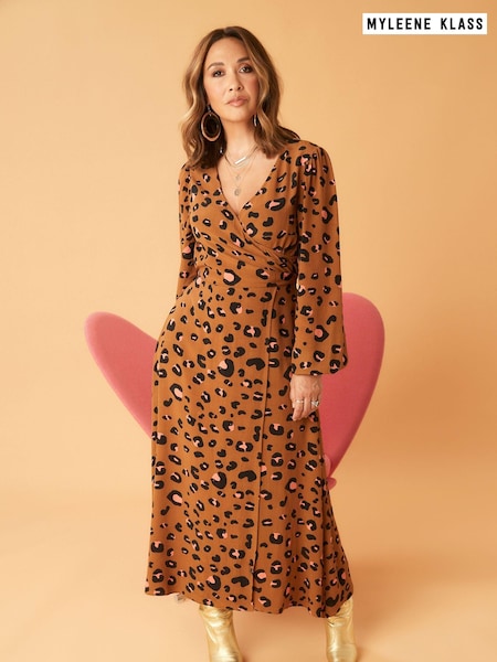 Animal - Myleene Klass Animal Print Midi Wrap Dress (A48204) | 21 €