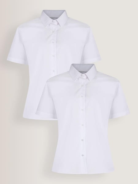 Trutex Non Iron Short Sleeve White Blouses 2 Pack (A50978) | €10.50 - €13