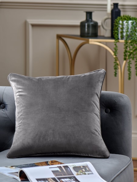 Charcoal Grey 43 x 43cm Matte Velvet Cushion (A52010) | 20 zł