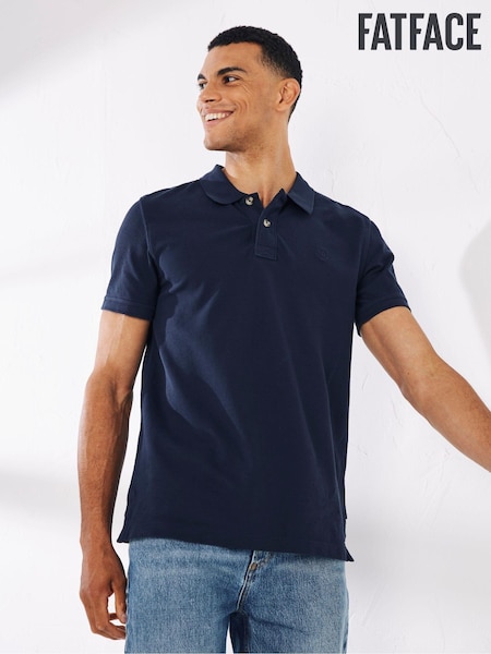 FatFace Blue Pique Polo Shirt (A53368) | €23